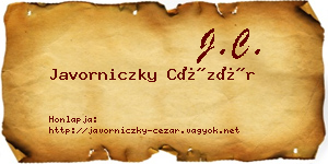 Javorniczky Cézár névjegykártya